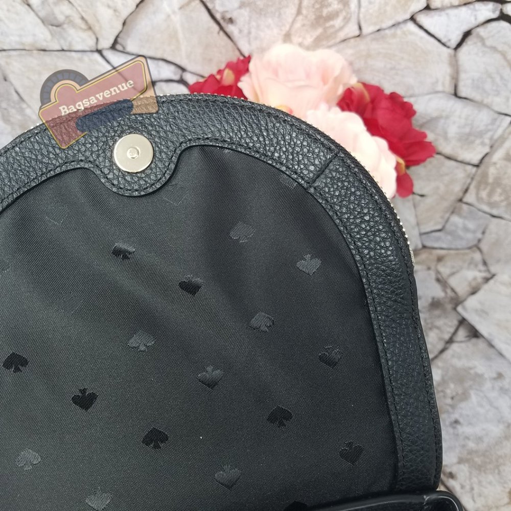 Black Medium Flap Backpack Black Leila Kate Spade - Picture 15 of 15